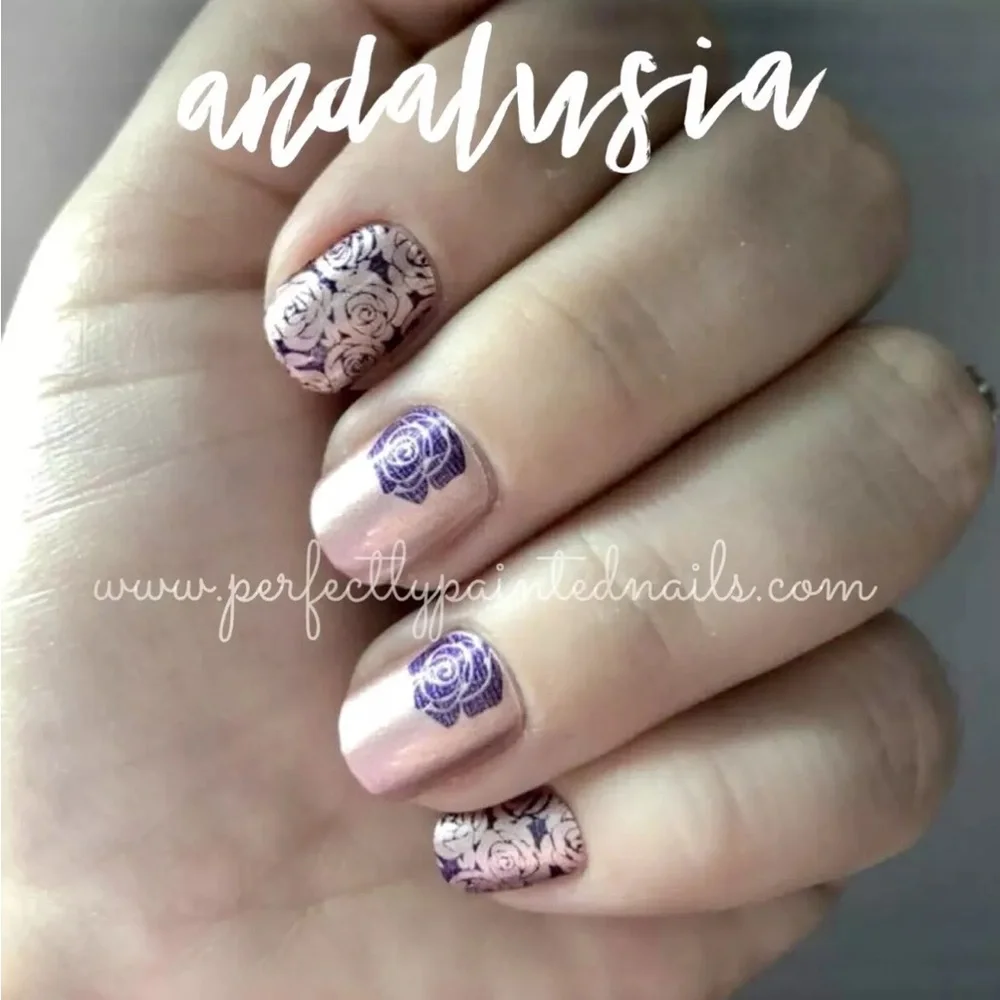 *Retired* Color Street: Andalusia | Rose Gold Pink Purple Floral Romantic Spring - Picture 2 of 8
